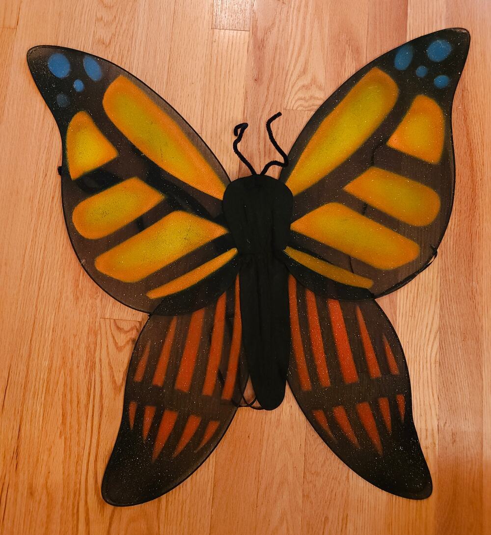 Monarch Butterfly Wings Adult Costume Renaissance Faire Fairy Cosplay 25"